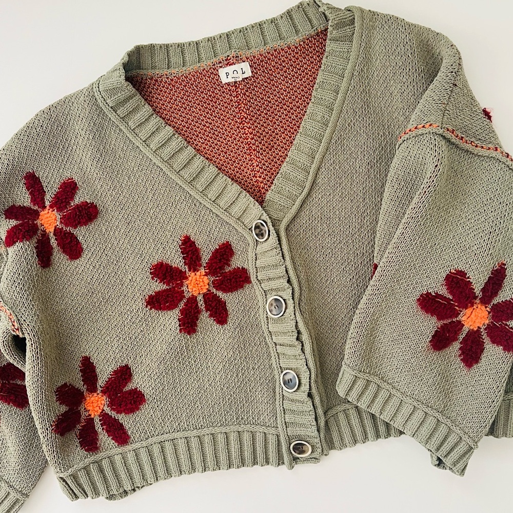 Retro Knit Cropped Cardigan